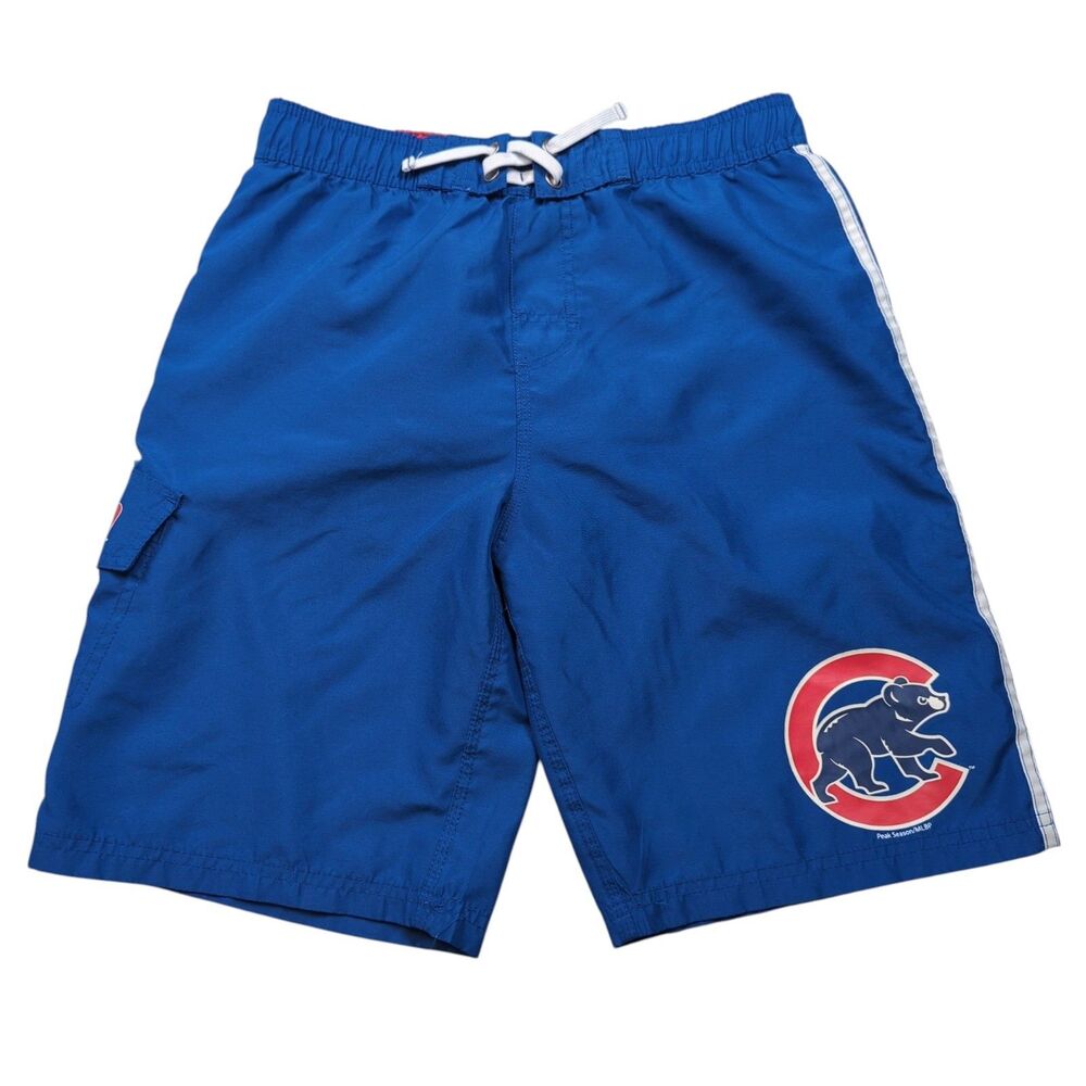 Chicago Cubs MLB Isaac Morris Boys Youth 14/16 Board Swim Shorts Trunks Baseball